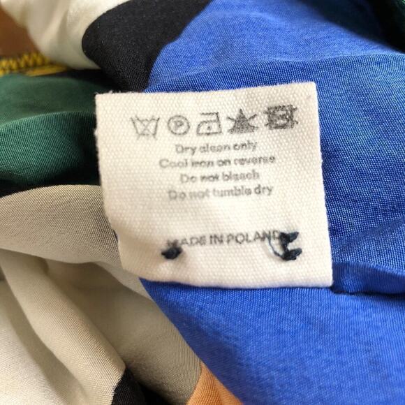 Chinti & Parker Circus Dress Silk Long Sleeve Midi Abstract Print Multicolor 4 - Picture 10 of 12